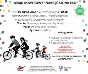Zaproszenie do udziału w rajdzie rowerowym „Nakręć się na EKO”