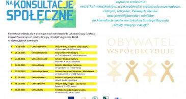 Zapraszamy na konsultacje społeczne Zapraszamy na konsultacje społeczne