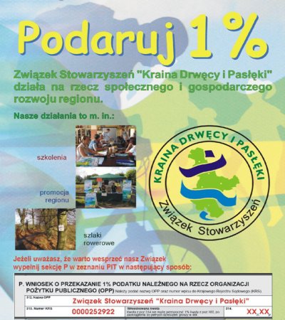 1% dla Związku Stowarzyszeń „Kraina Drwęca i Pasłęki”